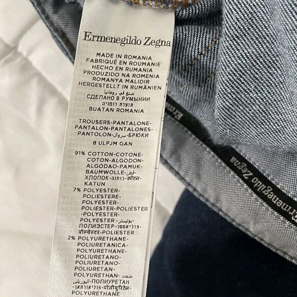 Ermenegildo Zegna Jeans Mens 36 x 28 Blue Classic Straight Leg Japanese Denim - Picture 4 of 12